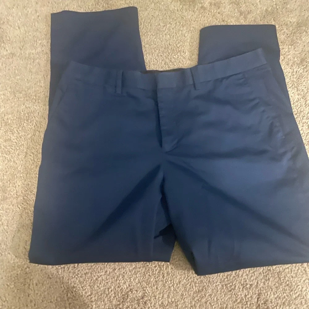 Express Men's Navy Chinos - Picture 3 of 5